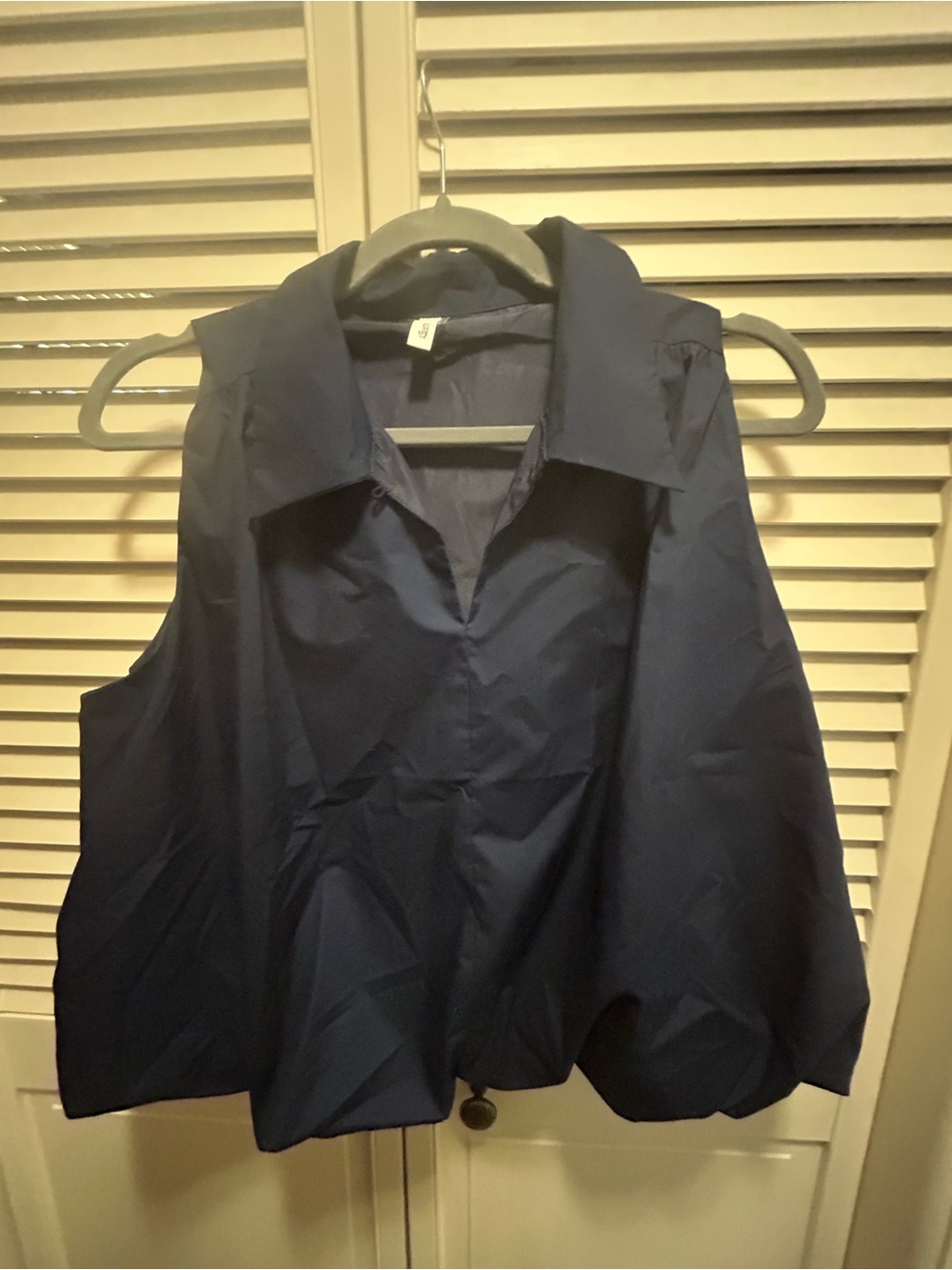 Glam Dark Navy Sleeveless shirt